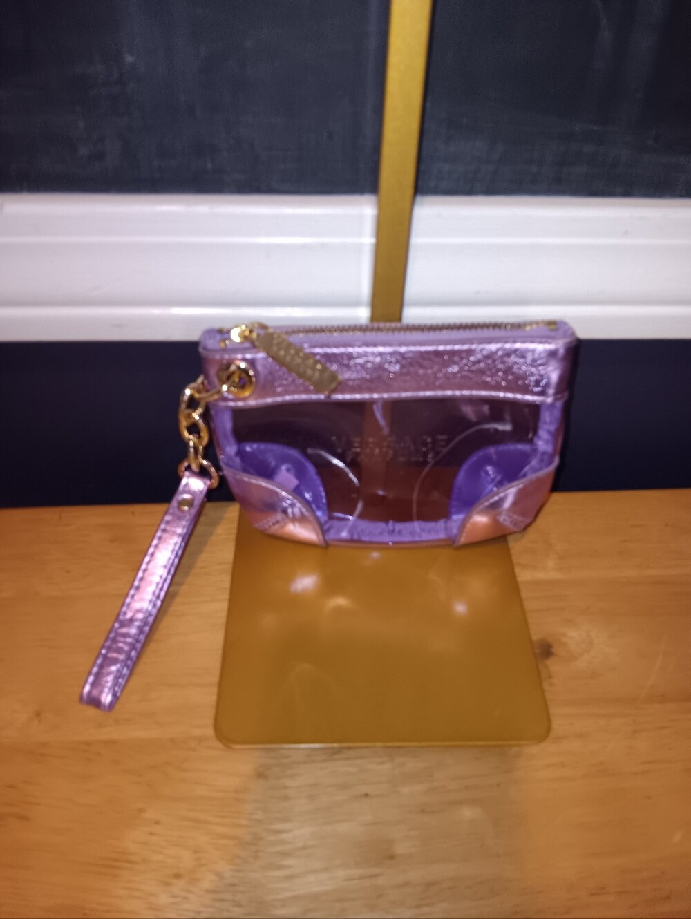 Versace Parfums Mini Purple See Through Wristlet